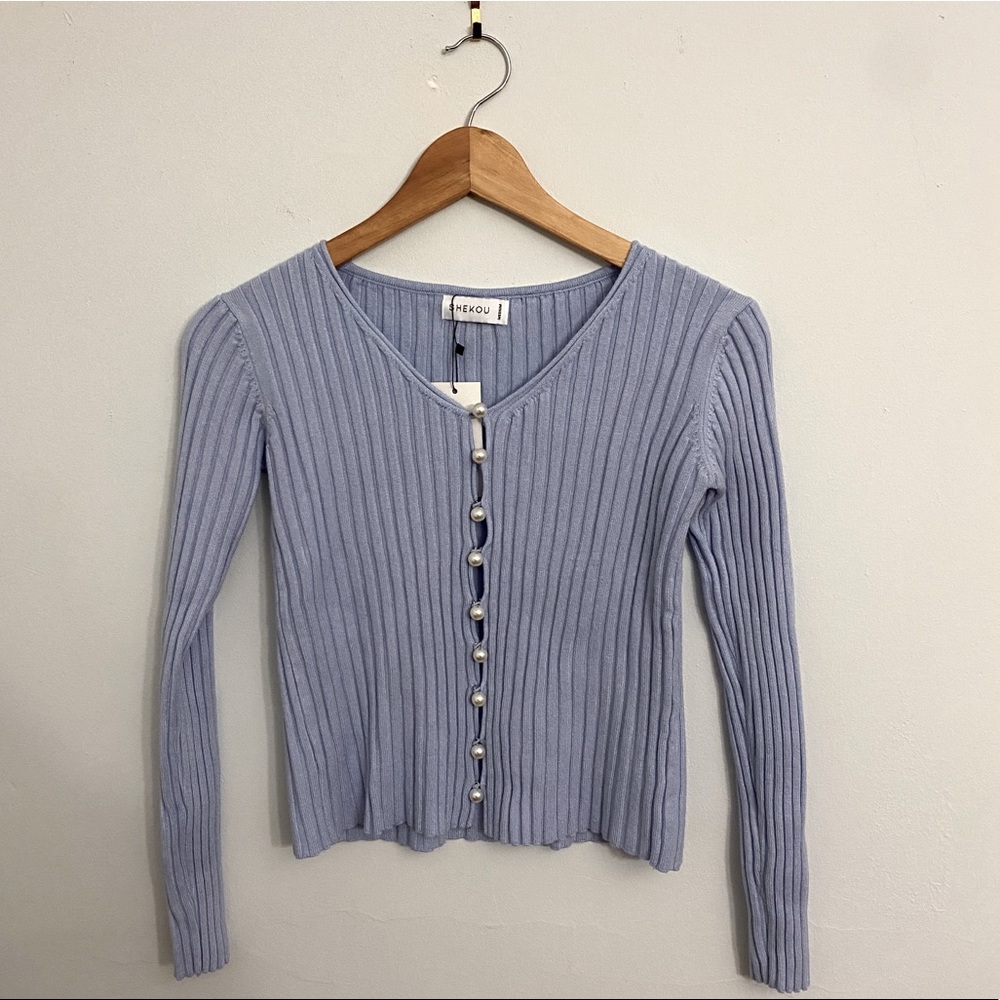 Pearl cardigan top